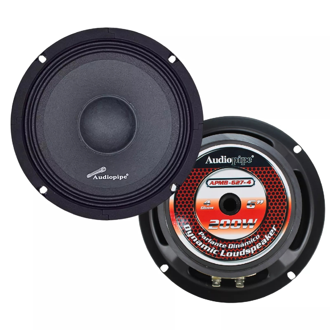  MEDIO  8 Pulgadas 300w 4 Ohm PLANO PAR AUDIOPIPE 1.5 Pulgadas VC /  96dB /  70-10, 000Hz 150w RMS  