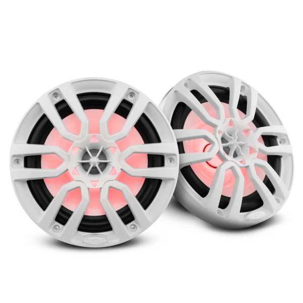  CORNETA 8 Pulgadas 2VIAS 375w MARINA BLANCA DS18 LED RGB INTEGRADO/   PAR   